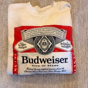 Budweiser Red and White Crewneck